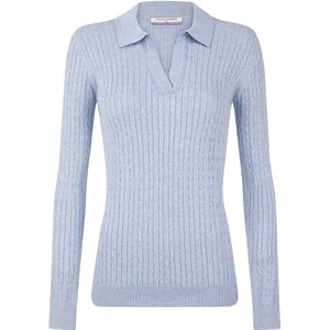 Felix Hardy Trui Met Polokraag - Polo Shirt - 100% Katoen Dames Blauw - L
