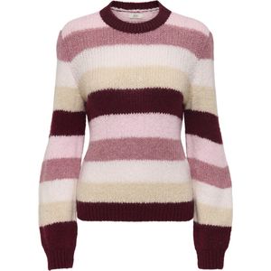 Jacqueline de Yong - Jdydinea O-neck Stripe - Pullover - Cabernet/dusty Rose