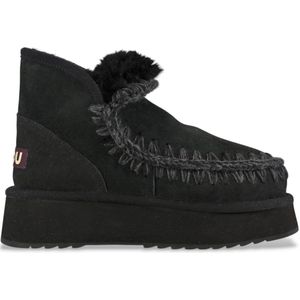 Mou - MU.FW681000A - Leren Enkellaarsjes - Bruin - Mini Eskimo Platform