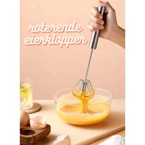 HOME ONLINE® Mixer - Beslagklopper - Slagroomklopper- Roterende garde - semi- automatische roterende eierklopper- Staafmixer - Eierklopper