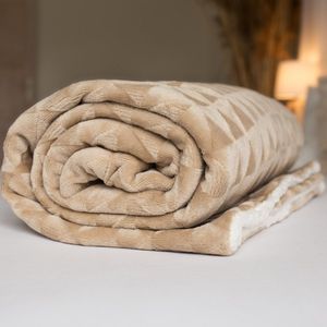 Sweet Home Sherpa Fleece plaid, Beige - 150 x 200 cm - Polyester