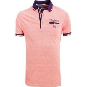 Geographical Norway Denim Polo Shirt Rood Kblended - L