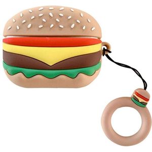 Cartoon Silicone Case voor Apple Airpods Pro - hamburger