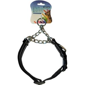 Nobleza Hondenhalsband - Opvoedingshalsband - Trainingshalsband met ketting - Verstelbaar tussen 30 en 45 cm - Zwart