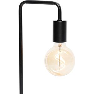 QAZQA facil - Moderne Tafellamp - 1 lichts - H 49.5 cm - Zwart - Woonkamer | Slaapkamer | Keuken