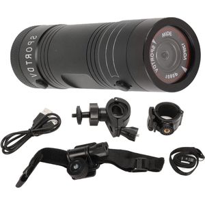 HD 1080P Sportactiecamera 120 Graden Groothoek Waterdicht - Helmvideocamera met Microfoon - Skiën en Fietsen - Compact
