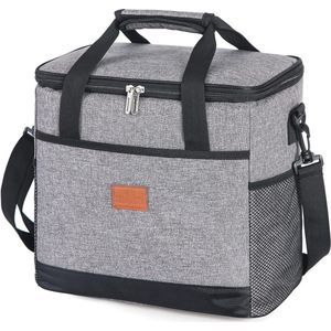 27 liter koeltas, grote thermotas, koeltas, boodschappentas, koelbox, thermotas, lunchtas, picknicktas, geïsoleerd, opvouwbaar, voor picknick, camping, BBQ, kantoor, levensmiddelentransport