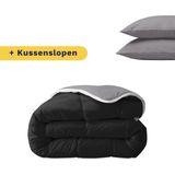 Zelesta Royalbed Black & Anthracite 200x200cm - Dekbed zonder overtrek - 30 dagen proefslapen - Wasbaar hoesloos dekbed - Bedrukt dekbed - All year zomerdekbed & winterdekbed