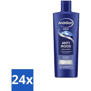 Andrélon – Shampoo – Anti Roos Men – 400 ml - Voordeelverpakking - 24 stuks