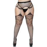 Net garterbelt stockings +