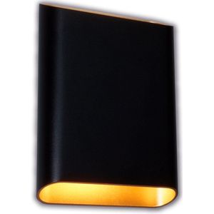Artdelight - Wandlamp Diaz Large H 20 cm zwart goud