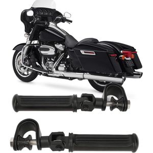 Motorcycle Foot Pegs - 25mm To 32Mm Aluminum Footrests with Highway Pegs - Universal Replacement for Motorcycle Crash Bar Footrest .