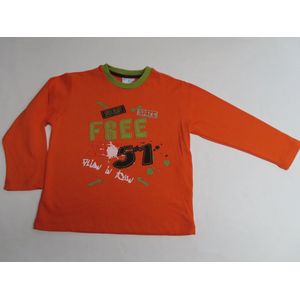 T shirt met lange mouwen - Jongens - Oranje , groen - Free - 6 jaar 116
