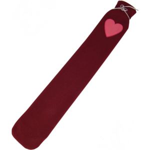 Home & Styling Warmwaterkruik Lang Hartje - 72cm - Bordeaux