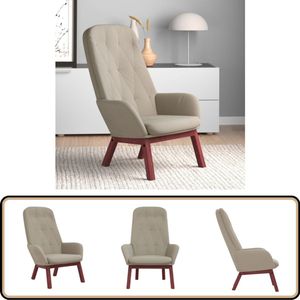 vidaXL Relaxstoel - Fluweel - Lichtgrijs - 70x77x98 cm Relaxstoel - Fluweel Stoffen Meubilair - Grijze Fauteuil - Lounge Stoel - Woonkamer Meubilering