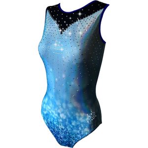 Fairysports Turnpakje Dewdrop maat 38 meisjes gympakje met zilveren steentjes