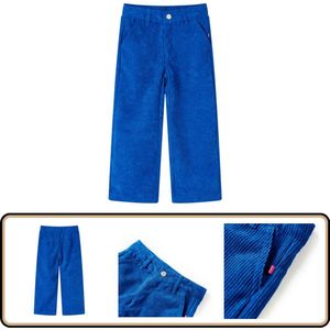 Kinderbroek 92 Ribfluweel Kobaltblauw Kinderbroek - Ribfluweel - Jongenskleren - Meisjeskleren - Kobaltblauw