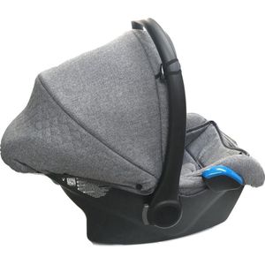 P'tit Chou - Verona autostoel doelgroep 0+ - grijs stof - inclusief adapters