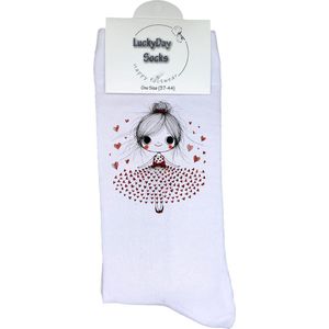 Valentijn cadeau - Valentijn sokken - Grappige sokken - Leuke sokken - Hem Haar sokken - Vrolijke sokken - Liefde - Trouw Cadeau - Vaderdag - Moederdag - Verjaardag cadeau - Bruiloft - Kerst cadeau - Leuk Cadeau - Socks maken Happy - 37-44 - Jurk