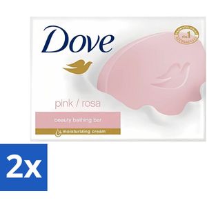 2 x Dove - Zeep - Pink - Hydraterend en Verzorgend - 4 x 100 g - Dove Zeep - Hydraterende Zeep - Verzorging Zeep - Dove Pink - Zeep Voor Dagelijks Gebruik
