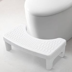 Toiletkruk voor volwassenen - Antislip poef voor badkamercomfort en verbeterde lichaamshouding (wit)