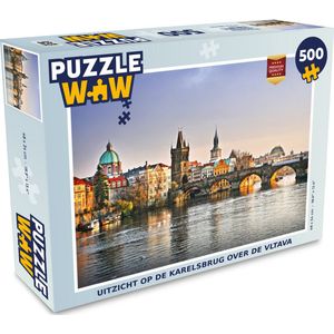Puzzel Uitzicht op de Karelsbrug over de Vltava - Legpuzzel - Puzzel 500 stukjes