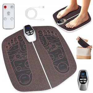 Voet Massagemat - 32 Intensiteiten & 8 Massageprogramma's - Puls Technology - Oplaadbaar via USB - Diepe Bruine Model