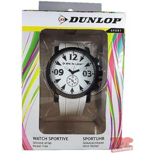 Dunlop Sport Quartz Horloge Racing (Wit/zwart)