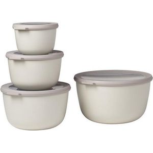 Mepal - Multikom Cirqula vershouddoos set - 500 + 1000 + 2000 + 3000 ml - Rond - Nordic white