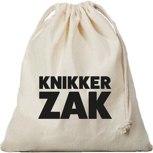 1x Katoenen bewaartasje / opbergtasje met sluitkoord voor knikkers - Knikkerzak groot - knikker zak - knikkertas - knikkers