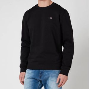 Tommy Jeans | Regular fleece crew neck | Zwart | S