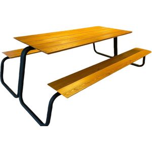 Rockwood® Picknicktafel Cross Over 250cm (6,5cm dikte) 2.50m Exclusief 8 afgeronde hoeken