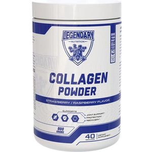 Legendary Nutrition | Gehydroliseerd Rund collageen | Strawberry Raspberry | 800gr 40 servings | 12,5g collageen per serving | Nutriworld