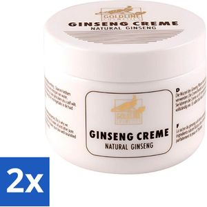 2 x Goldline - Bodycrème - Natural Ginseng - Verzorgend & Versterkend - 250 ml - Bodycrème - Ginseng - Huidverzorging - Hydraterende Crème - Revitaliserende Crème