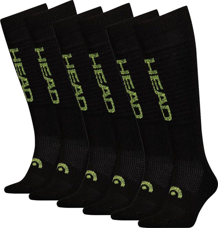 HEAD - Logo Kneehigh - Skisokken - Black Combo - 6-pack