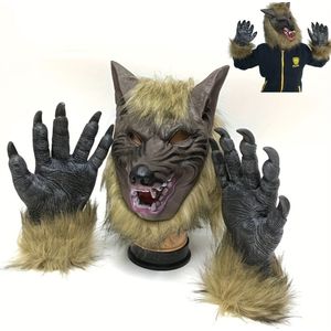 Livano Halloween Masker - Volwassenen - Enge Maskers - Horror Masker - Wolf Masker en Handschoenen