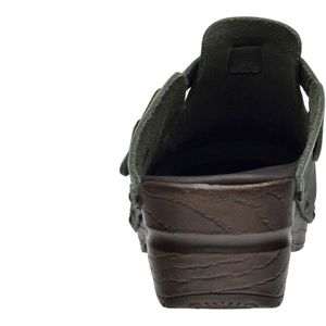 Sanita - Sanila - Klompen - Khaki Groen - Hoogwaardig Leer