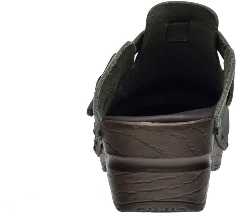 Sanita - Sanila - Klompen - Khaki Groen - Hoogwaardig Leer