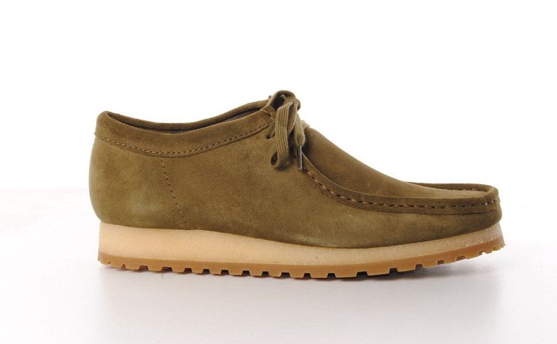 Clarks - Wallabee RB - Veterschoenen - Groen - Suède