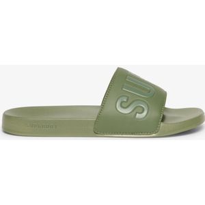Superdry - Core Vegan Pool Slippers - Groen - Gevoerde Voetband