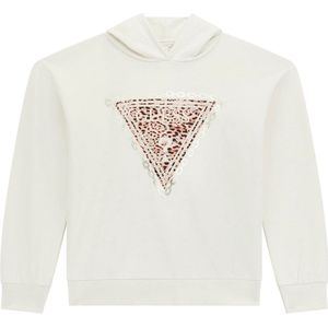 Guess Girls Logo Hoodie Off-White - Maat 164