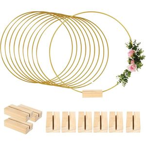 30 cm metalen ringen knutselen - bamboe houten ringen - hoepset dromenvanger-bloemenkrans - deurkrans-wandbehang - raamdecoratie - doe-het-zelf