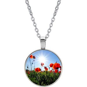 Ketting Glas - Bloemen