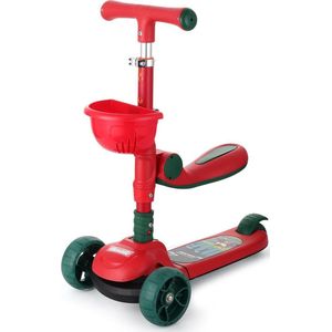 Chipolino Step Neo Rider - Step met zitje - 2 in 1 - Driewieler - LED wielen - Met muziek - Rood