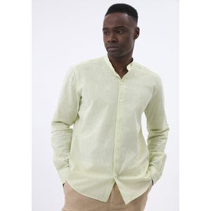 Felix Hardy - Linnen Katoen Blend Shirt - Lichtgroen - Overhemd Heren - 2XL