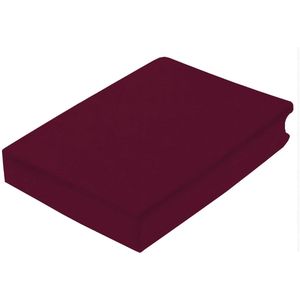 Princess Line Luxe Flanel Hoeslaken Twijfelaar-120x200 cm- Extra Zacht & Warm - 100% Katoen - Bordeaux Rood- Strijkvrij - Rondom Elastiek - Hoekhoogte 28 cm