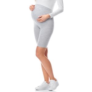 Be Mammy - BE-BE20-228-LE - Zwangerschapsleggings - Gemêleerd - Katoen - Elasthan - Kort