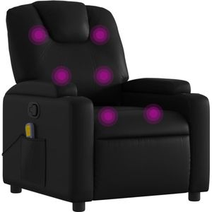 vidaXL - Massagestoel - Zwart - Kunstleer