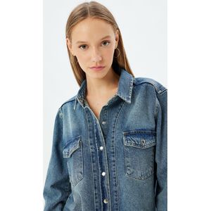 Overhemdkraag Denim Overhemd