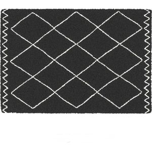 Berber Carpet 120 x 170cm zwarte diamant - Polypropylène PP - Zwart - Zwart - SILUMEN